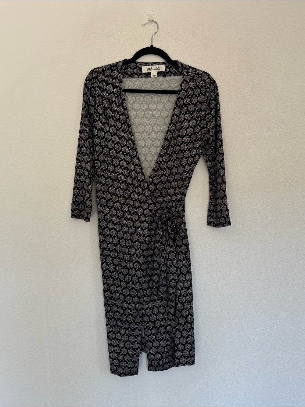 Diane Von Furstenberg Wrap Silk Printed Dress